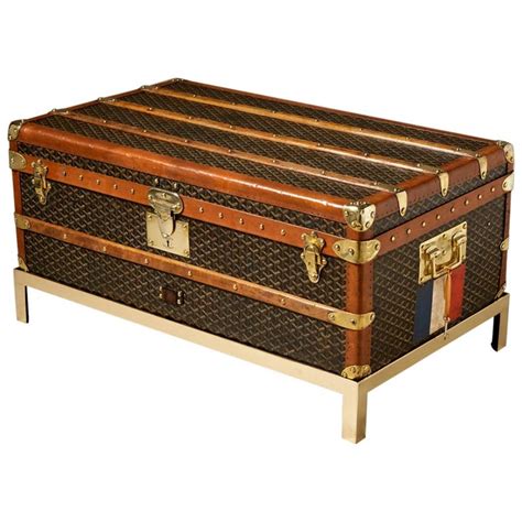 goyard luggage trolley|vintage goyard trunk.